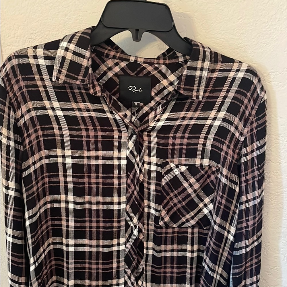 Rails Cream and Black Blouse